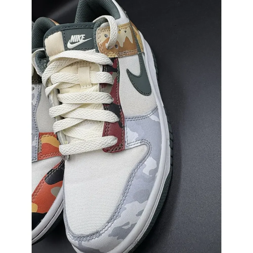 Nike Dunk Low SE Grade School Sail Multi-Camo DB1909-100 Youth Size 5.5=W Sz 7
